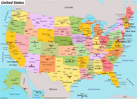 Usa Map With State Names And Abbreviations