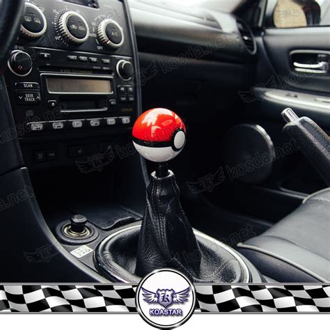 Pokeballs Pokemon Go Ball Gear Shift Knob Plastic Car Threaded Shift