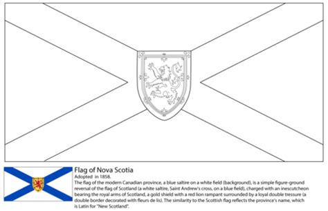Dibujo De Bandera De Nueva Escocia Para Colorear Dibujos Para
