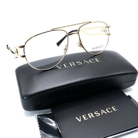 New Versace Ve1269 1002 Gold Authentic Eyeglasses Frame Rx 55 16