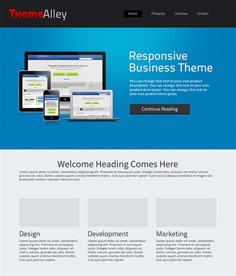 This Free Responsive Business Wordpress Theme Comes With 2 Homepage