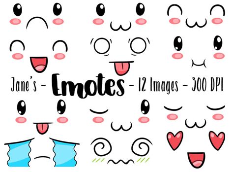 Kawaii Emoticons Clipart Cute Faces Download Kawaii Design Download Cute Kawaii Emoticon Faces