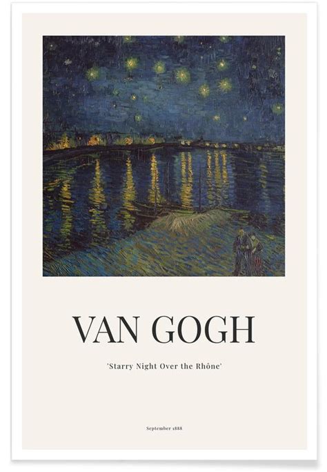 Van Gogh Starry Night Over The Rhone Poster Juniqe