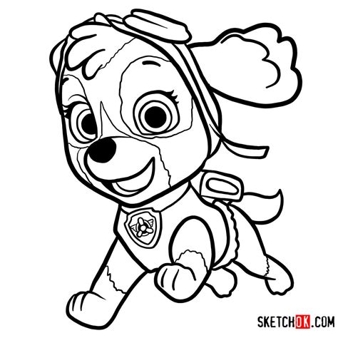 Learn How To Draw Skye The Paw Patrols Air Rescue Pup