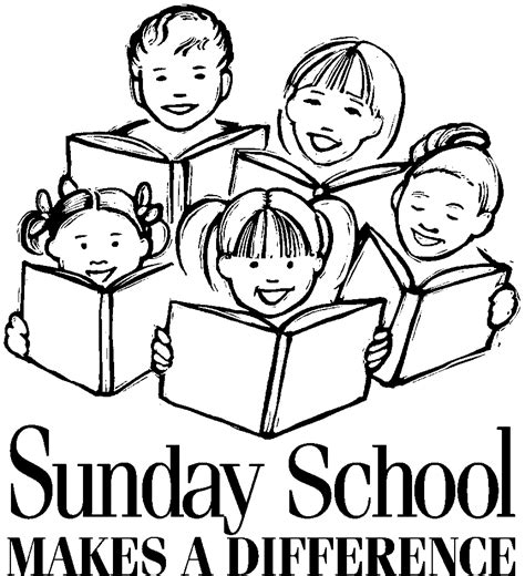 Sunday School Clip Art Black And White