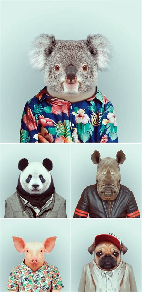 Zoo Portraits By Yago Partal Hipster Animals Animal Paintings Animals