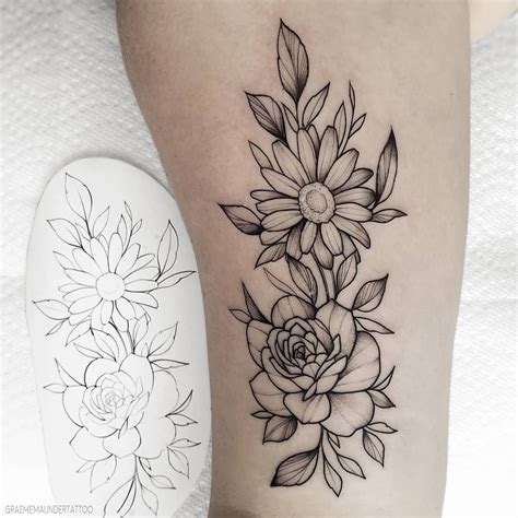 Little Daisy Androse Tattoos Daisy Tattoo Botanical Tattoo