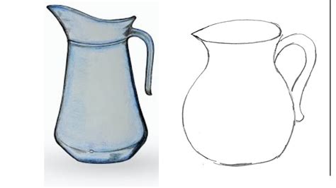 How To Draw A Jug Step By Step Water Jug Easy Design Art Water