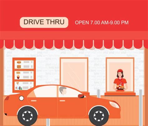 Standing out from the restaurant field often boils down to the smallest of details, not just about the food you offer, but also the customer experience. Fast Food Window Illustrations, Royalty-Free Vector ...