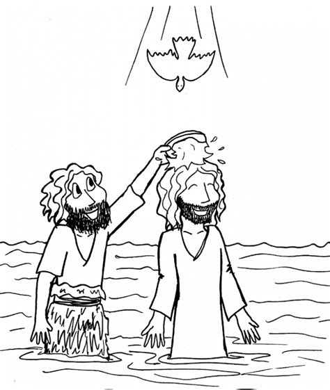 Jesus Christ Baptism Coloring Pages Coloring Pages