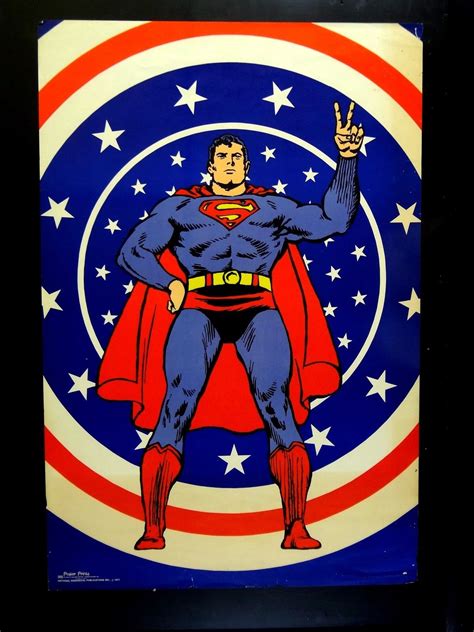 Superman Poster Dc Comics 1971 The Superman Collectionary Superman
