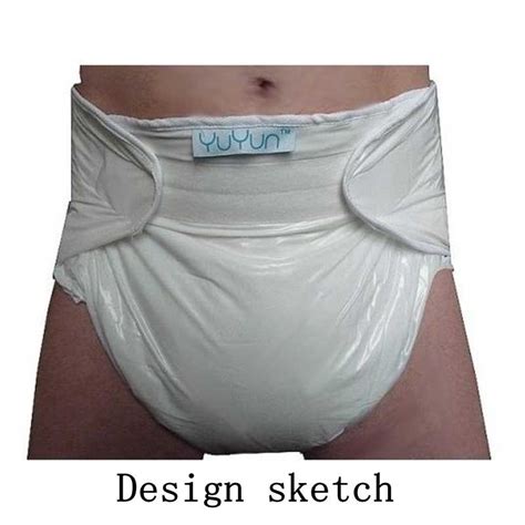 Free Shipping Fuubuu2016 White Sm Free Adult Diapers Pvc Adult Diaper