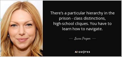 Laura Prepon Quote Theres A Particular Hierarchy In The Prison