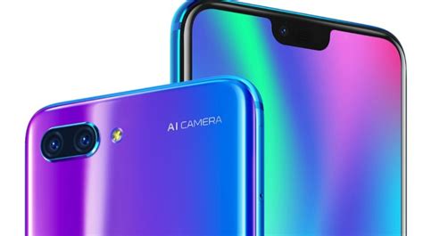 Honor 10 Revealed With Dual Lens Ai Camera Notched Fullview Display