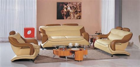 Modern Bonded Leather Sofa Living Room Set 3pcs Contemporary Soflex