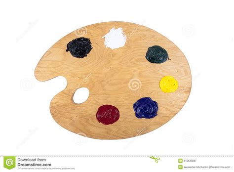 Artist S Clean Palette With Oil Paints Stock Photo Image Of Knife