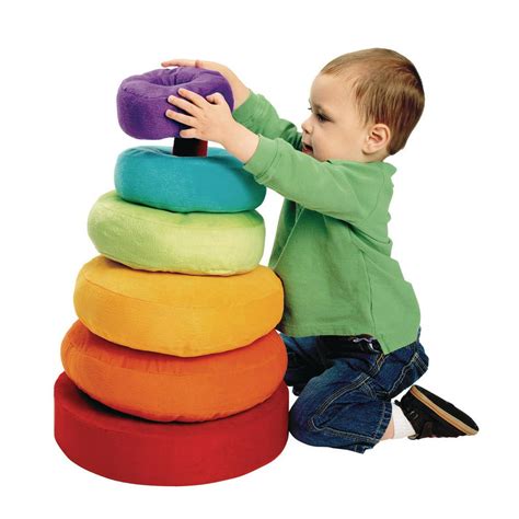 Excellerations Oversized Plush Stacking Ring Toy For Infants Great For