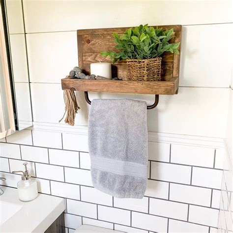 Farmhouse Bathroom Shelves For Towels