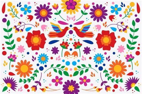 Free Vector Flat Design Colorful Mexican Wallpaper Artsy