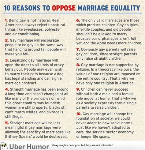 10 Reasons To Oppose Gay Marriage Funny Pictures Quotes Pics