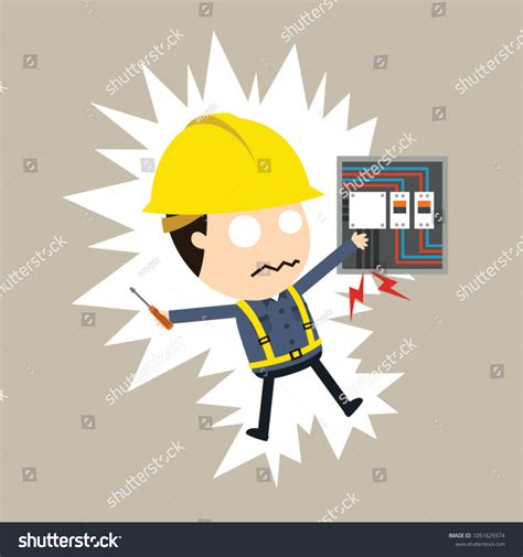 Feel Shock Vector Illustration Safety Accident Stock Vector (Royalty