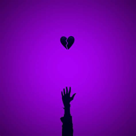 Broken Heart Purple Heart Aesthetic Hd Phone Wallpaper Pxfuel