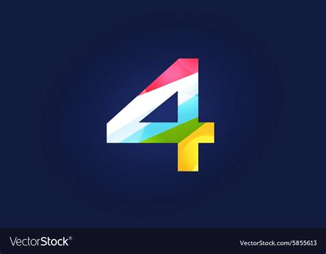 Four 4 Letter Logo Icon Symbol Royalty Free Vector Image