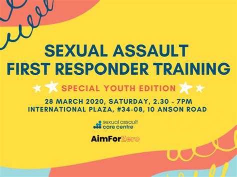 28 March 2020 Sexual Assault First Responder Training Special Youth Edition Sexual Assault