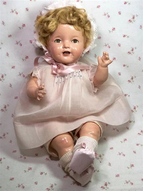 1930s Ideal 15 Shirley Temple Baby Doll Wtagged Dress Dollyology