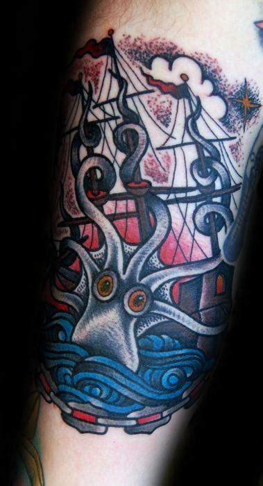 50 Traditional Octopus Tattoo Designs For Men Old School Ideas