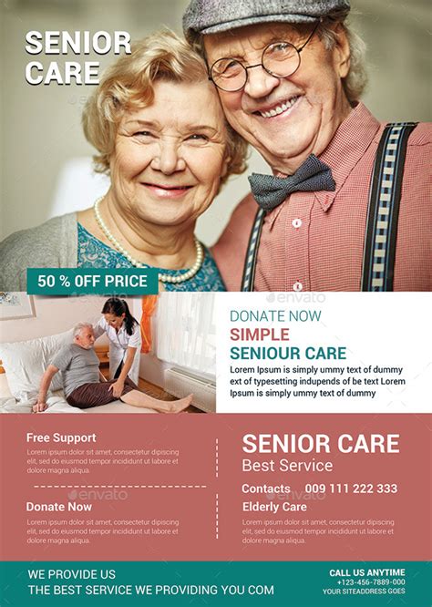 Elderly Care Flyer Template Print Templates Graphicriver