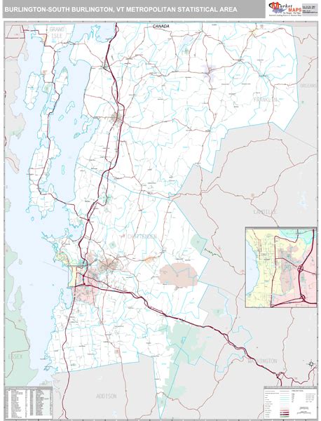 Burlington South Burlington Metro Area Vt Maps