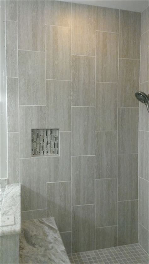 Master Bathroom Complete Remodel 12 X 24 Vertical Tile