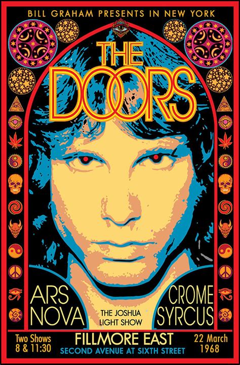 The Doors Con Jim Morrison Al Fillmore East Marzo 1968 Etsy Italia