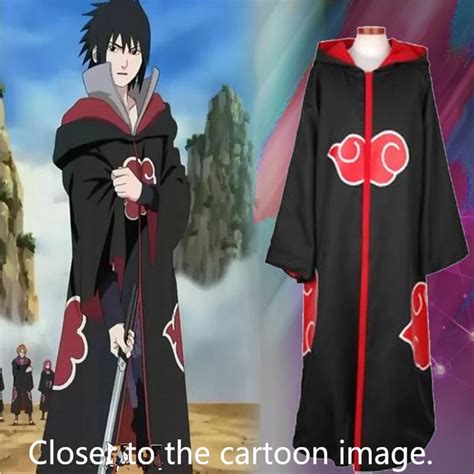 Naruto Anime Character Costumes Organization Cloak Hat Style Akatsuki