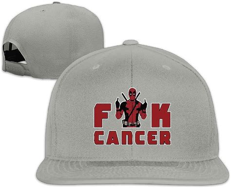 unisex cool fuck cancer snapback fit flat peak hat cap ash amazon ca clothing and accessories