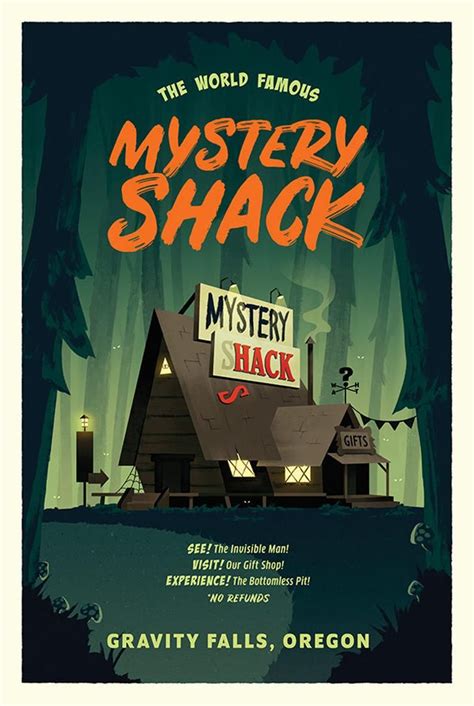 Gravity Falls Mystery Shack Travel Poster Print Decor T Etsy In