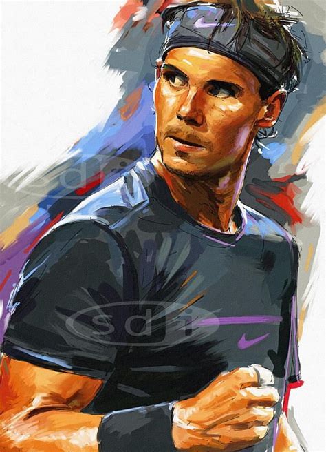 Rafael Nadal Tennis Sports Art Poster Print Etsy Sports Art Sports