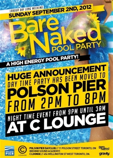 Bare Naked Pool Party Sunday Sept 2nd 2012 Caribana Info And Tickets