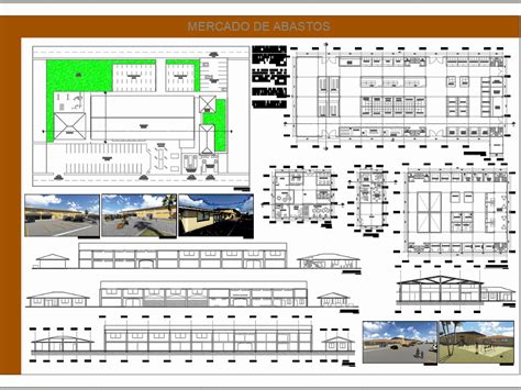 Mercado De Abastos En Autocad Descargar Cad Mb Bibliocad