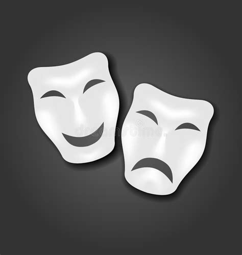 Máscaras De La Comedia Y De La Tragedia Para El Carnaval O El Teatro
