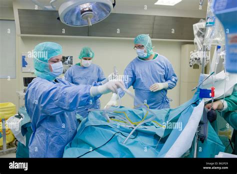 Neurosurgeon During Surgery To Remove A Benign Brain Tumor Reykjavik