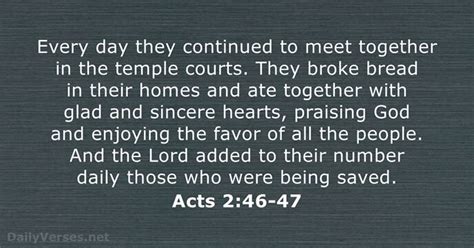 Acts 246 47 Bible Verse Of The Day