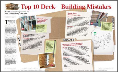 Top 10 Deck Building Mistakes Fine Homebuilding Building A Deck