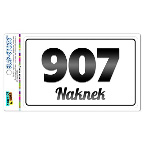 Area Code Bandw Window Laminated Sticker 907 Alaska Ak Lower Kalskag