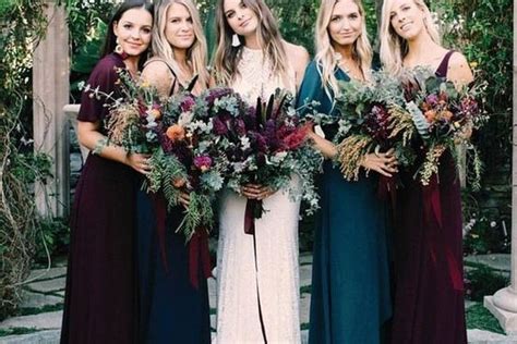 Our burgundy dresses feature a wide range of styles. 22 Dark Teal and Burgundy Wedding Ideas for Fall - Hi Miss ...
