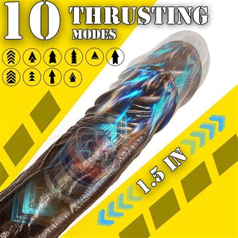 1pc Thrusting Dildo Vibrator Sex Toy With 5 Powerful Speeds And 10 Vibrations Coffee Color