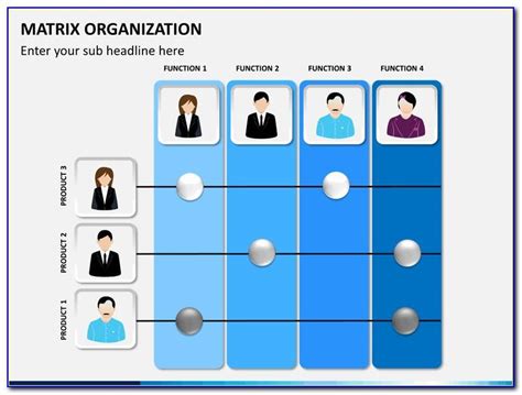 Matrix Organizational Structure Chart Free Presentation Template For