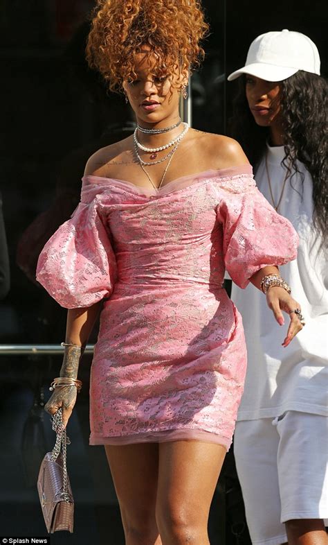Rihanna Dazzles In 80s Inspired Pink Outfit For Perfume Launchphotos