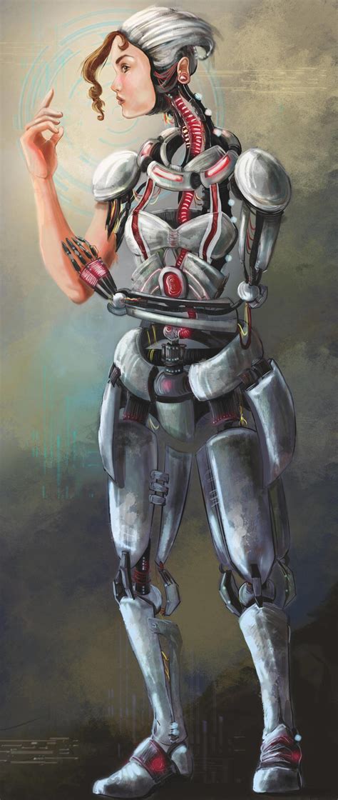 Artstation Cyborg Girl Illustration